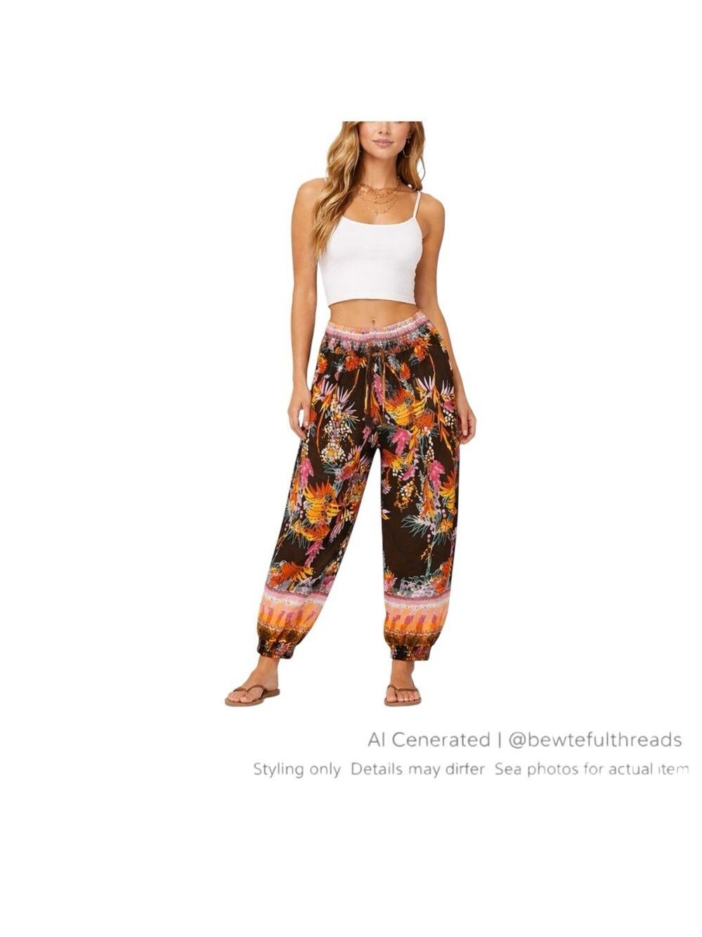 Cream Denmark Boho Festival Harem Pants US 4–6 Scandinavian